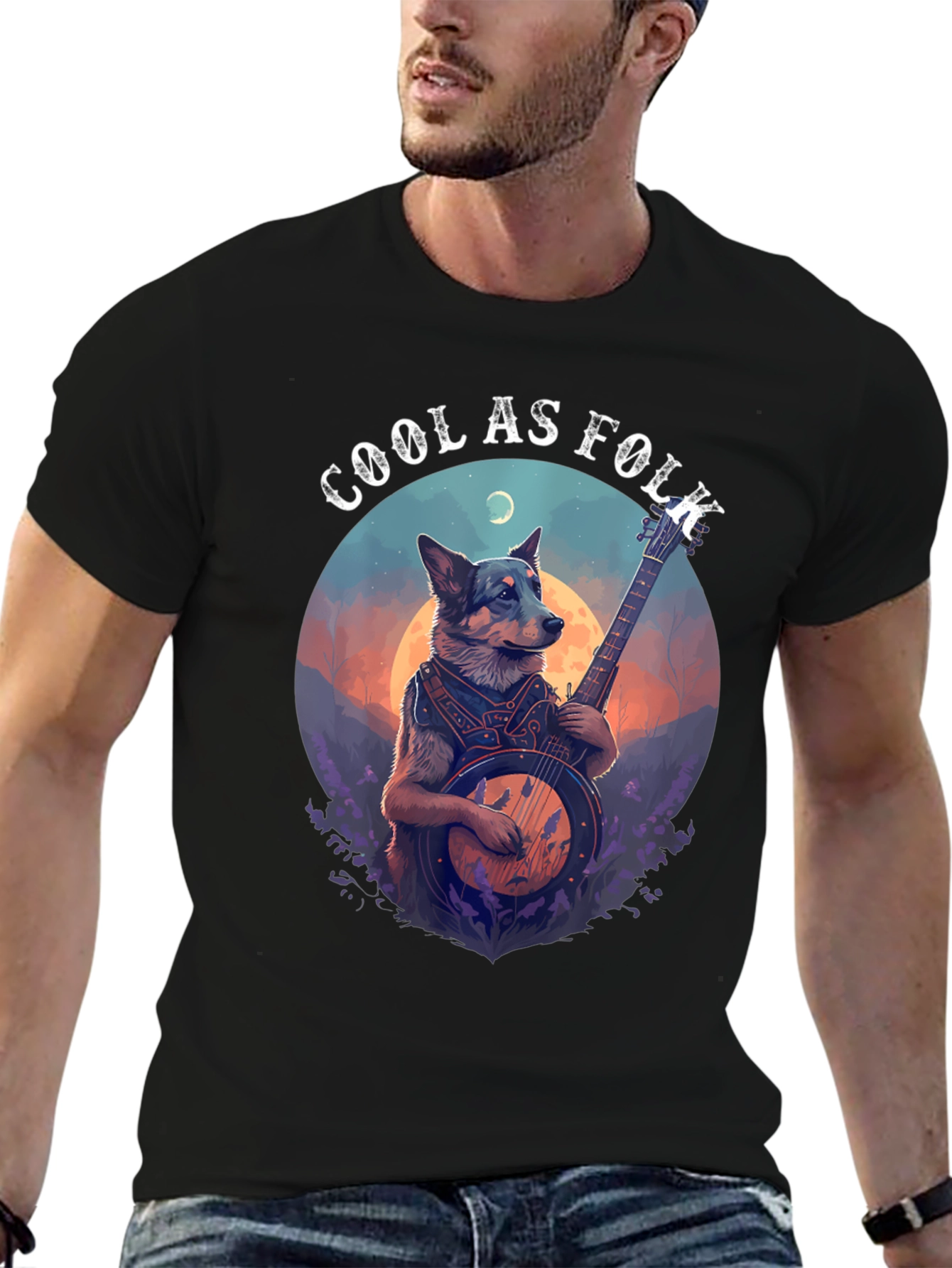 Cool As Folk Dog Graphic T-Shirt