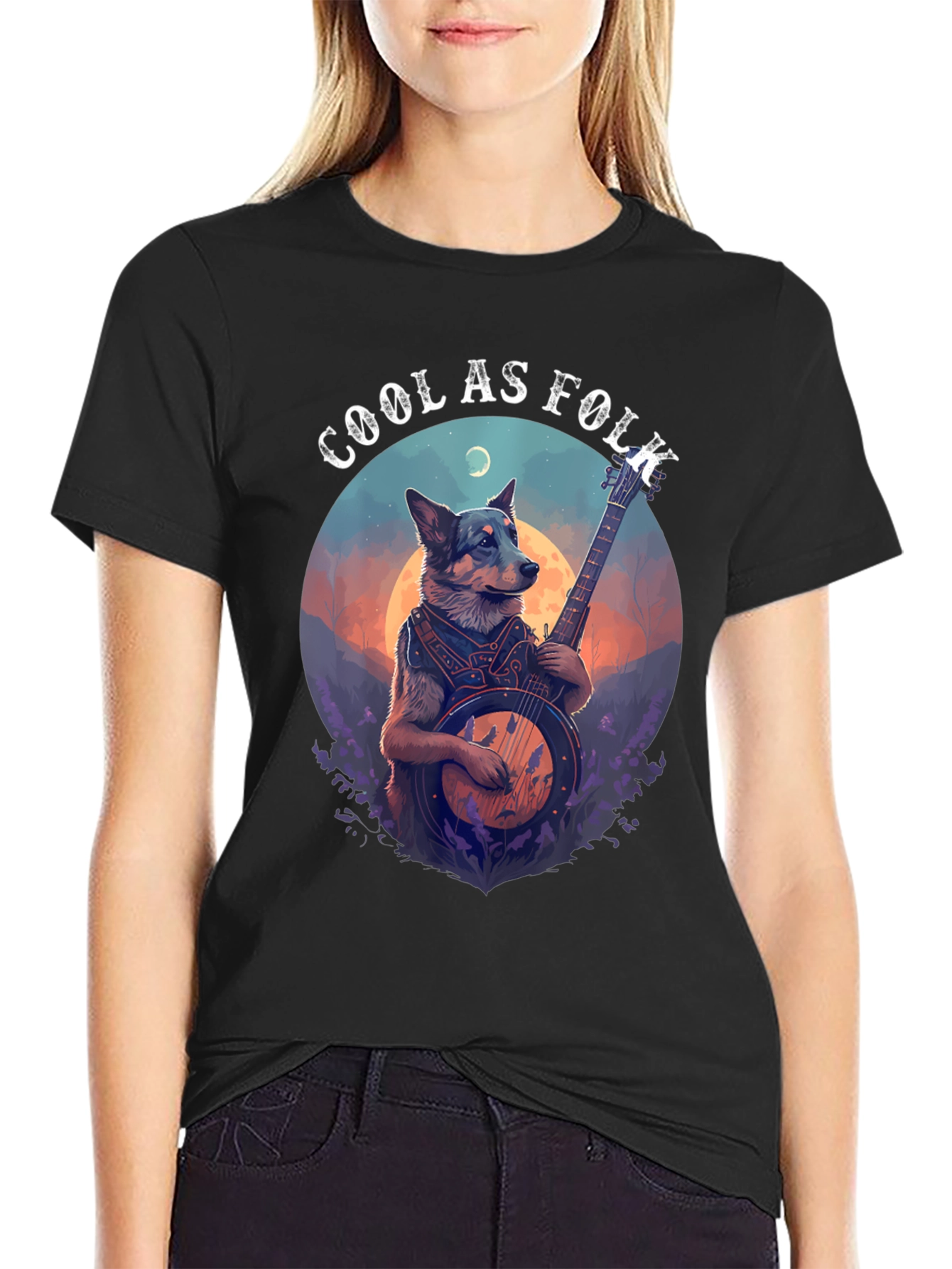 Cool As Folk Dog Graphic T-Shirt