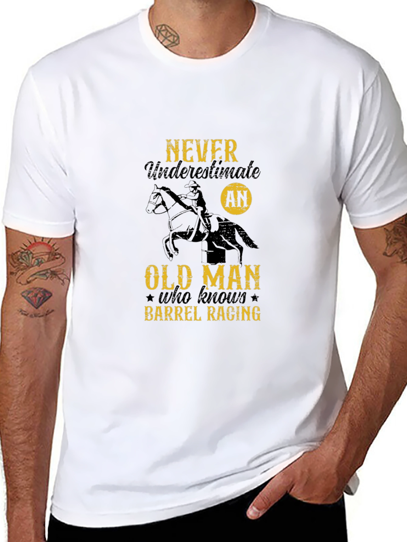 Barrel Racing Old Man Graphic Tee