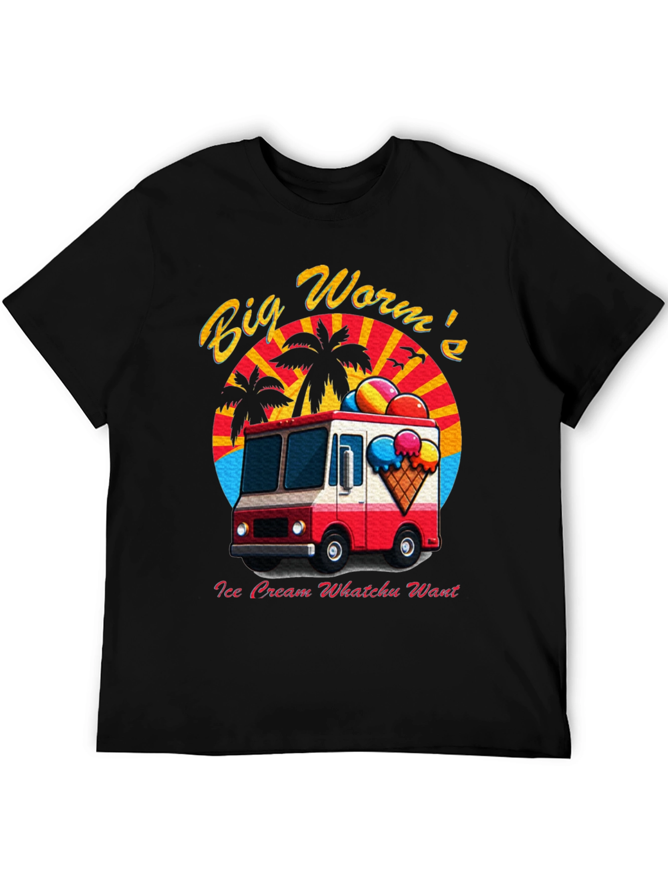 Big Worms Ice Cream Truck Graphic Tee
