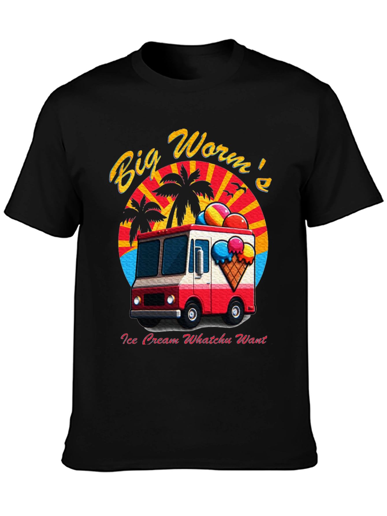 Big Worms Ice Cream Truck Graphic Tee