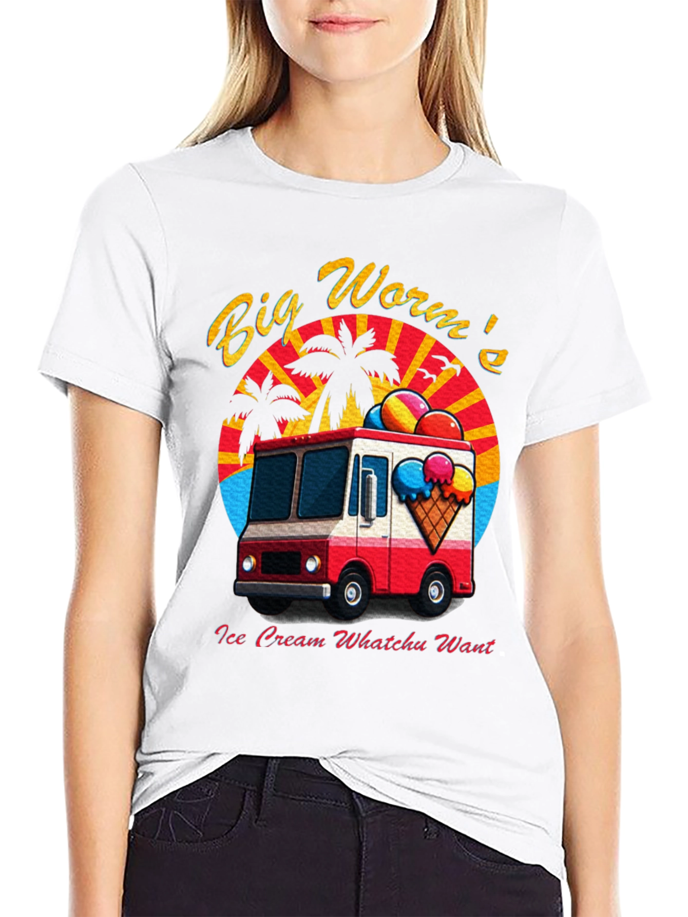 Big Worms Ice Cream Truck Graphic Tee