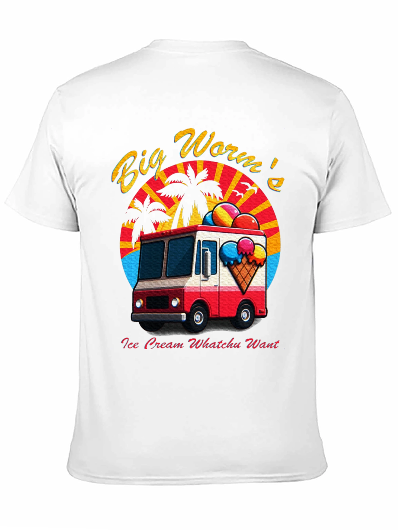 Big Worms Ice Cream Truck Graphic Tee