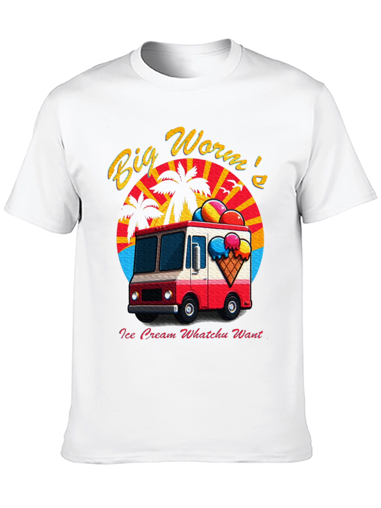 Big Worms Ice Cream Truck Graphic Tee