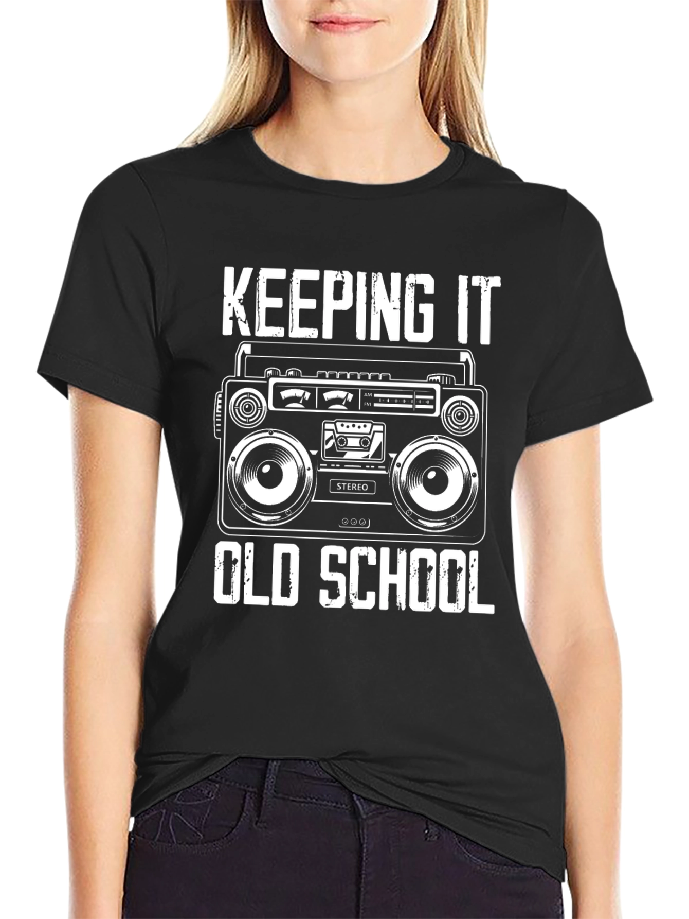 Keeping it Old School Boombox Graphic Tee