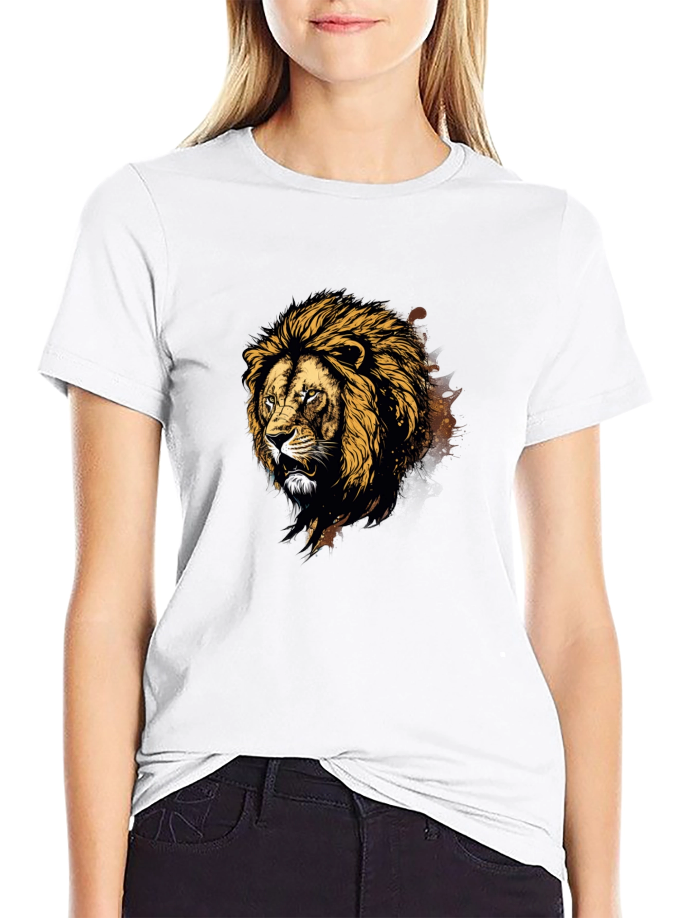 Black Lion Graphic Tee - Fierce Style