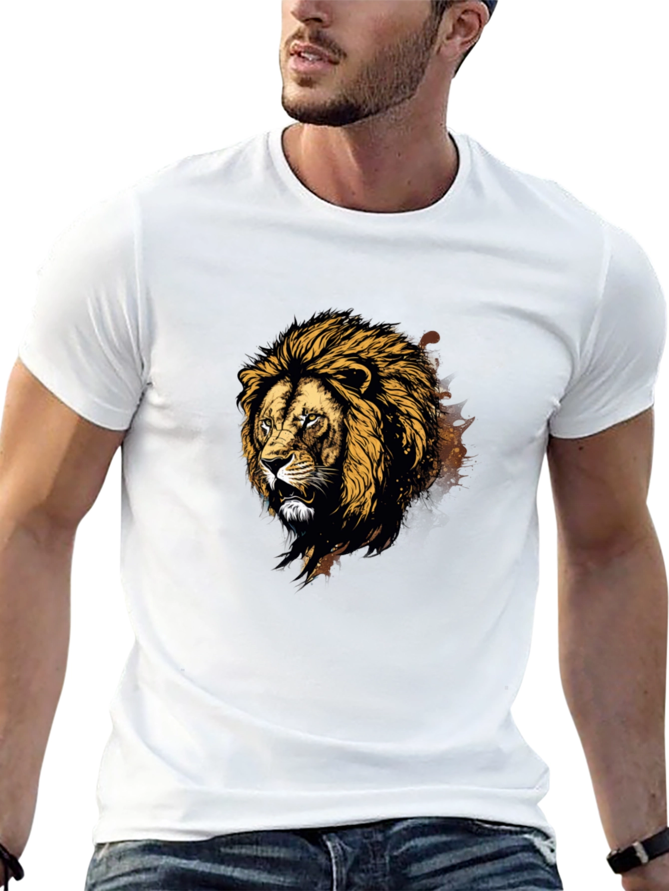 Black Lion Graphic Tee - Fierce Style