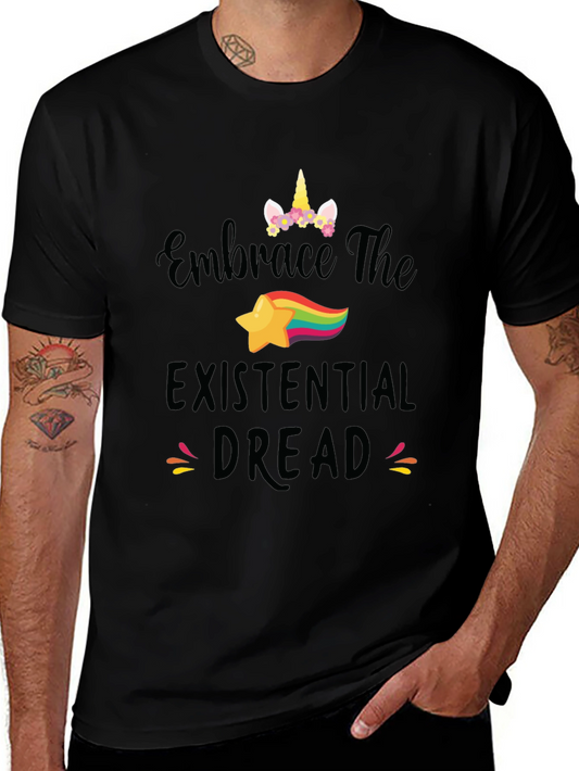 Embrace Existential Dread Unicorn Graphic Tee