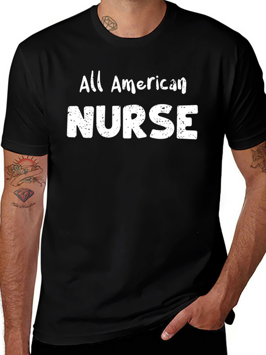 All American Nurse T-Shirt - Black