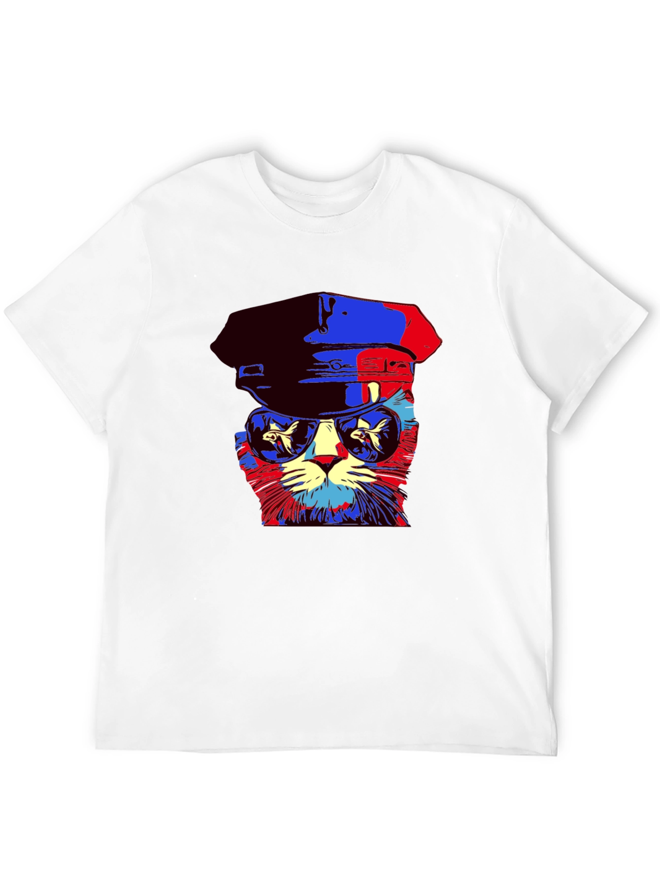 Cool Cat Tee: Pop Art Kitty in Shades