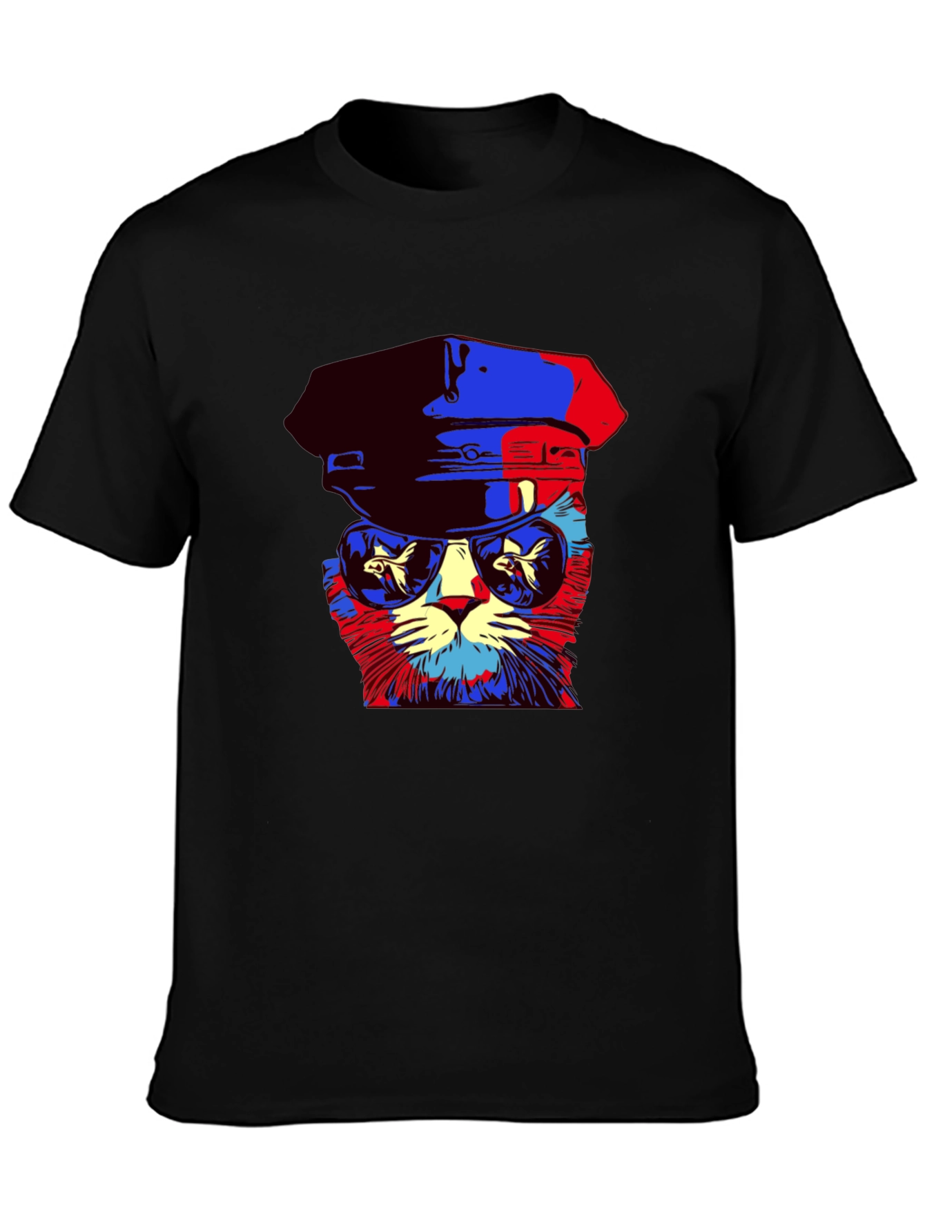Cool Cat Tee: Pop Art Kitty in Shades