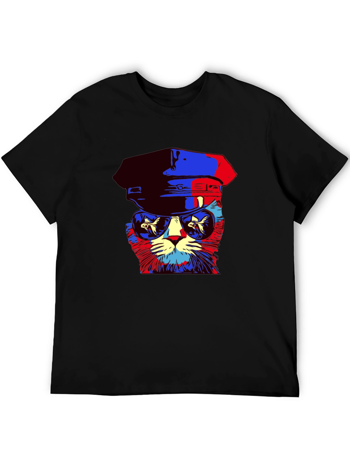Cool Cat Tee: Pop Art Kitty in Shades