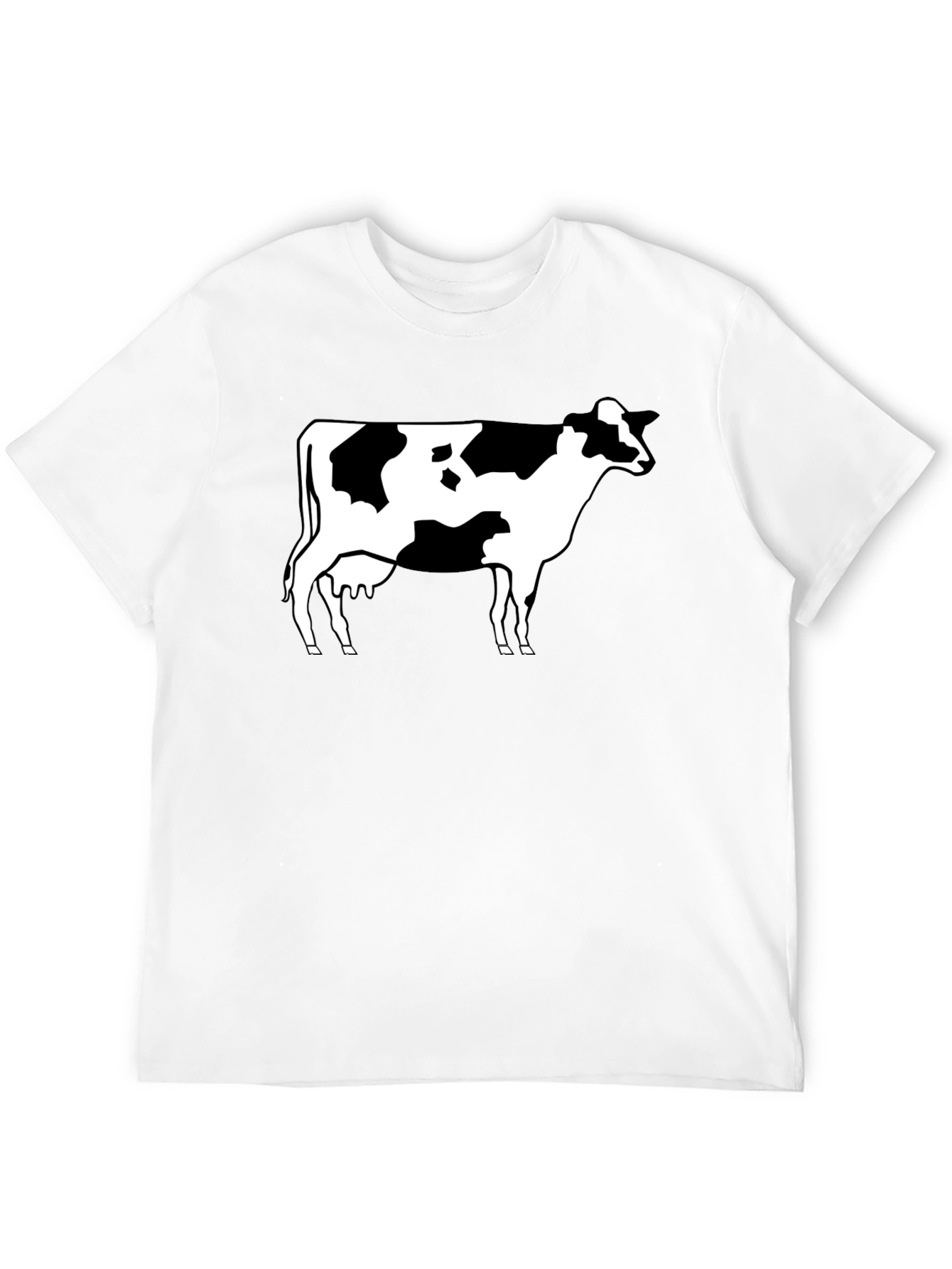 Cow Print Black T-Shirt - Classic Animal Graphic Tee