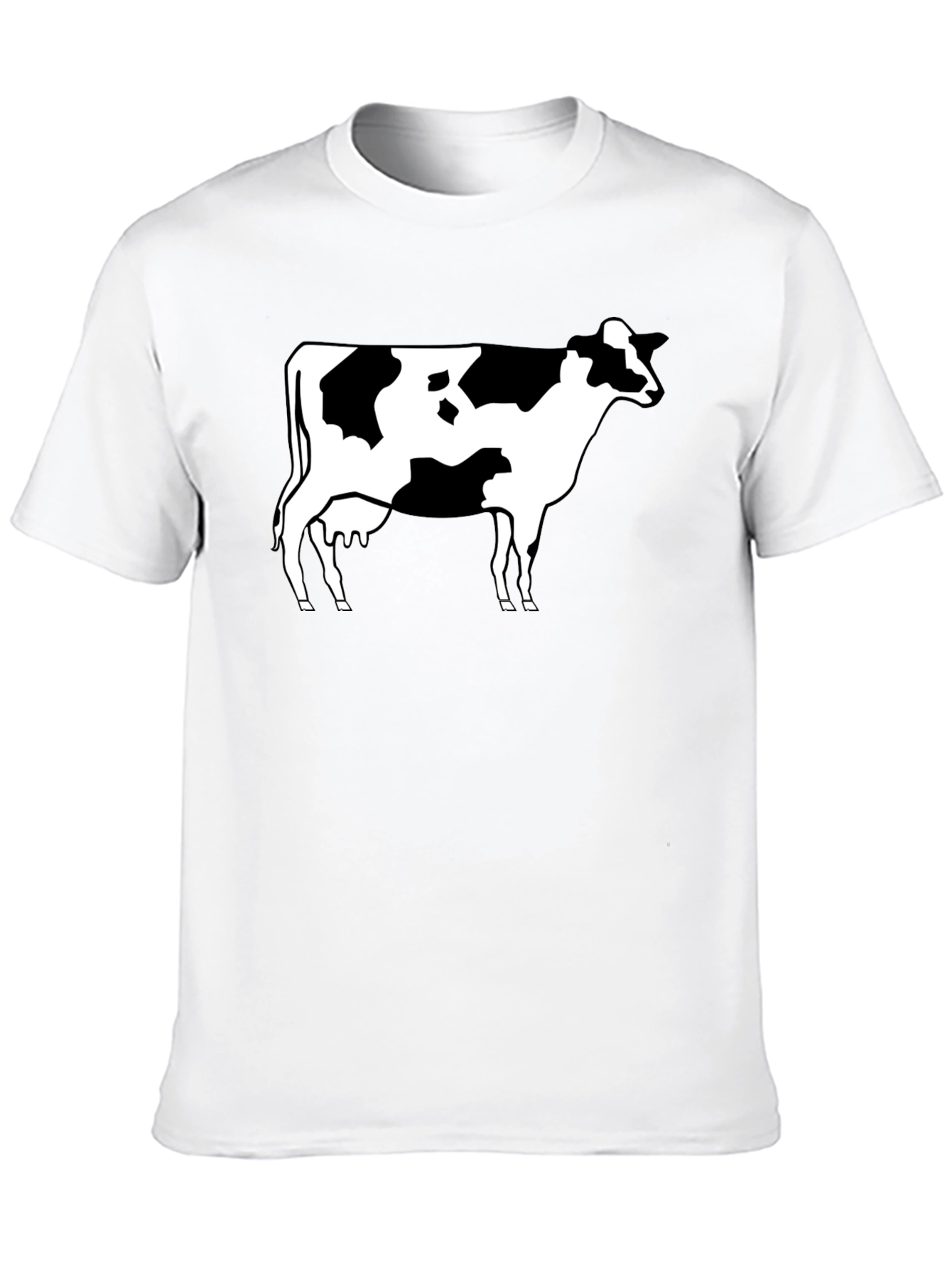 Cow Print Black T-Shirt - Classic Animal Graphic Tee