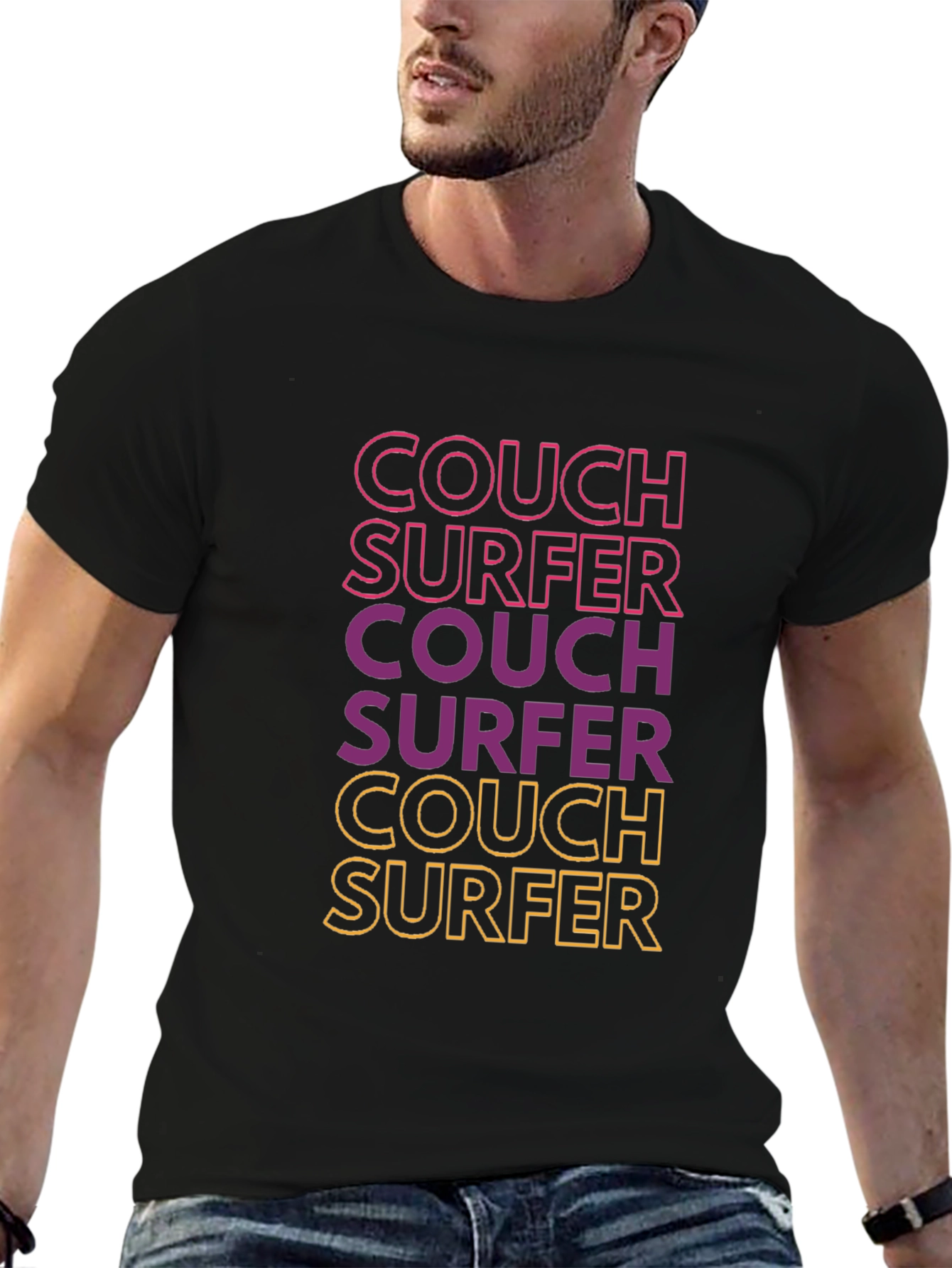 Couch Surfer Graphic Tee - Relaxed Style!