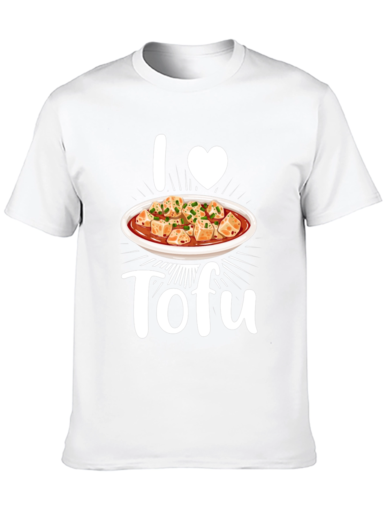 I Heart Tofu Graphic Tee - Vegan Foodie T-Shirt
