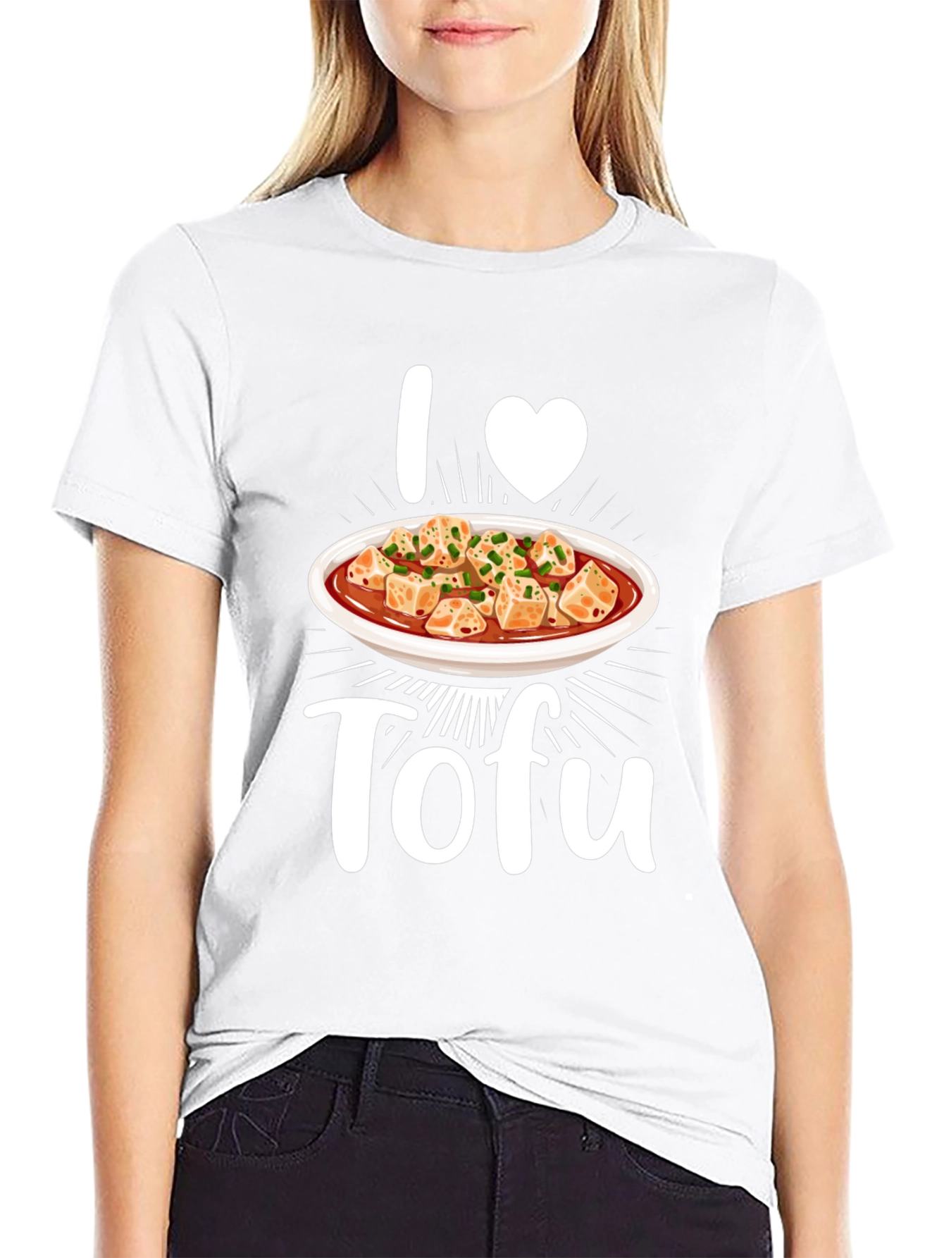 I Heart Tofu Graphic Tee - Vegan Foodie T-Shirt