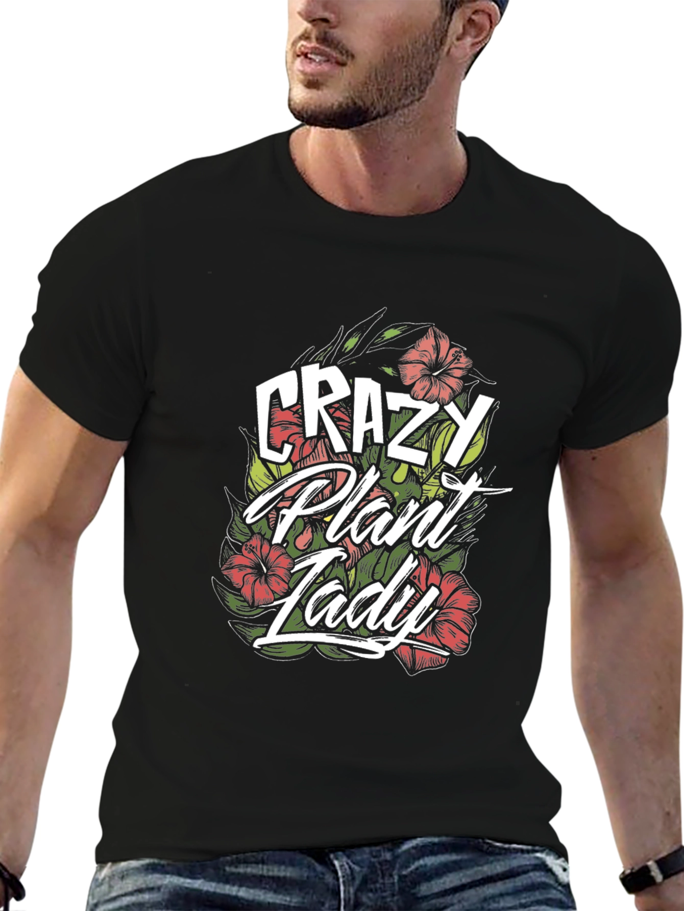 Crazy Plant Lady Graphic Tee - Black