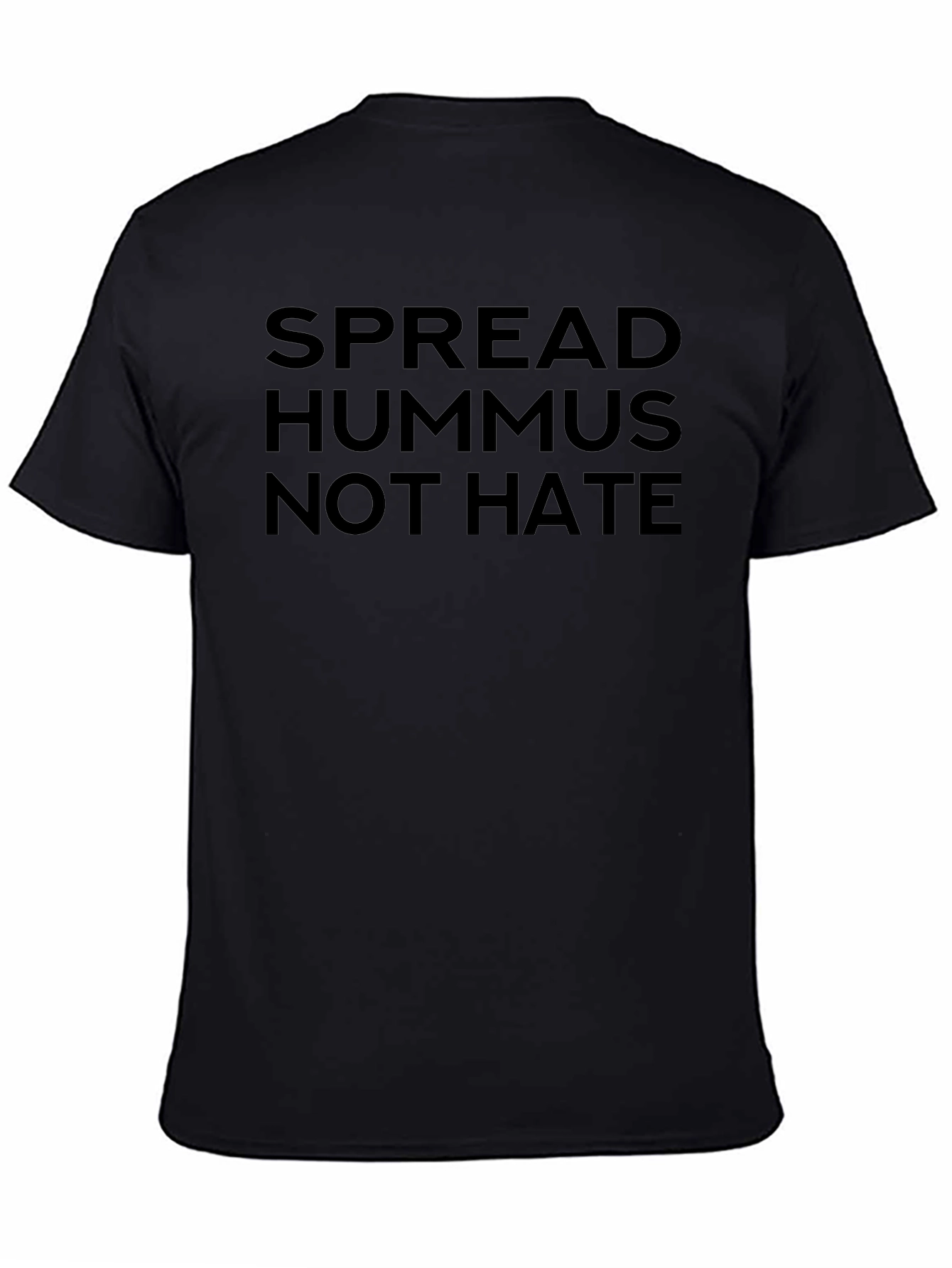 Spread Hummus Not Hate Black T-Shirt
