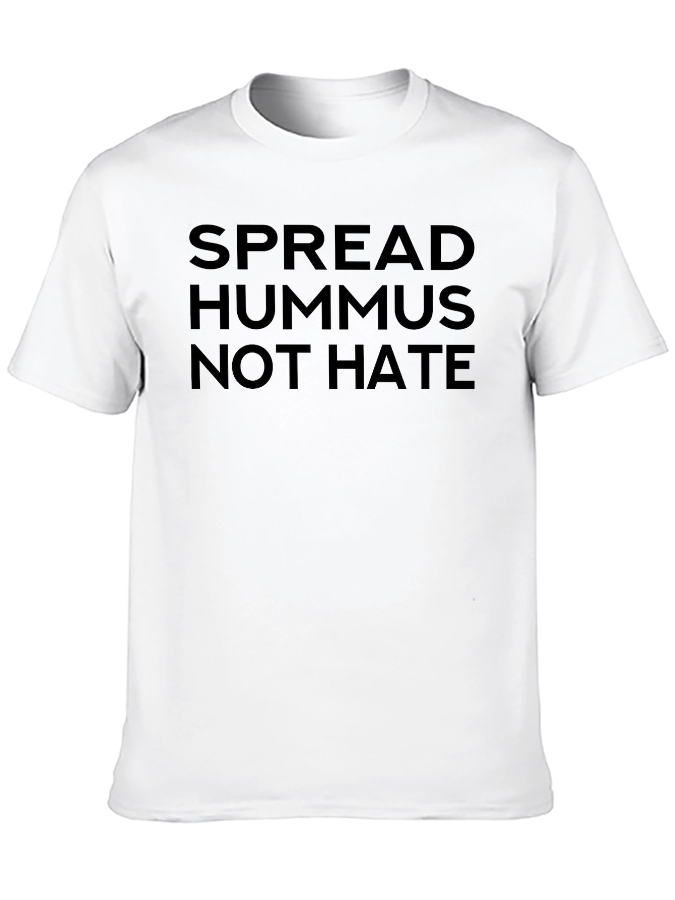 Spread Hummus Not Hate Black T-Shirt