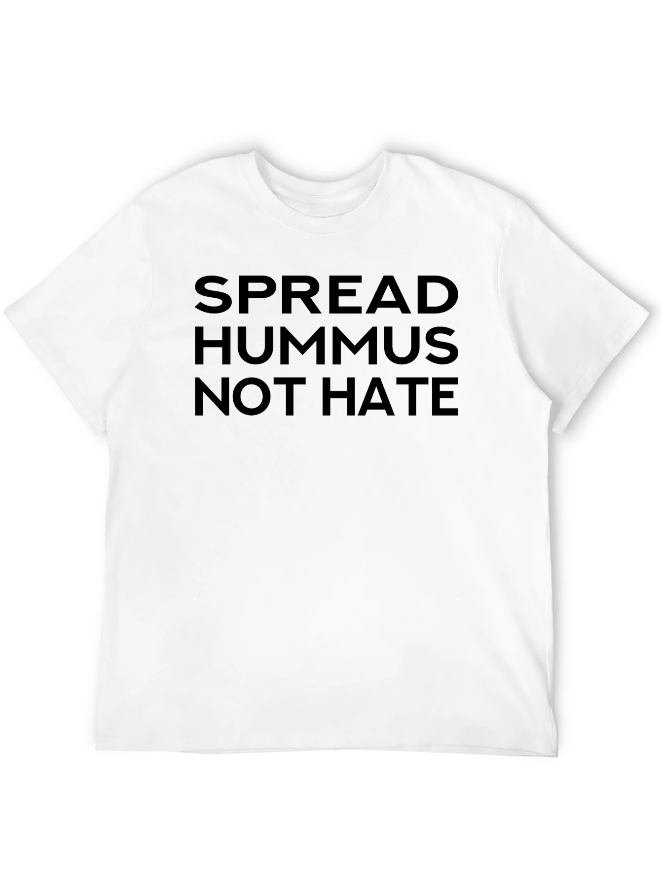 Spread Hummus Not Hate Black T-Shirt