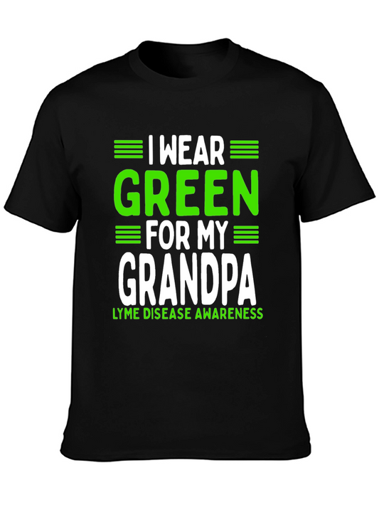 I Wear Green For My Grandpa Lyme Disease Awareness T-Shirt