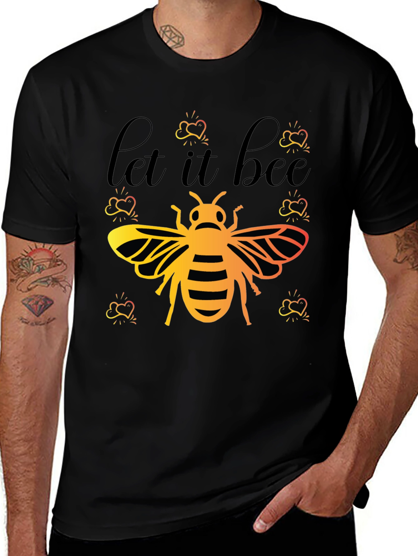 Let It Bee Graphic Tee - Trendy Honeybee Design