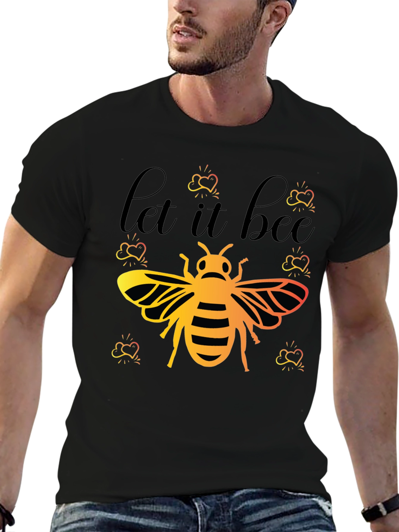 Let It Bee Graphic Tee - Trendy Honeybee Design