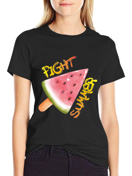 Fight Summer Watermelon Popsicle Graphic Tee