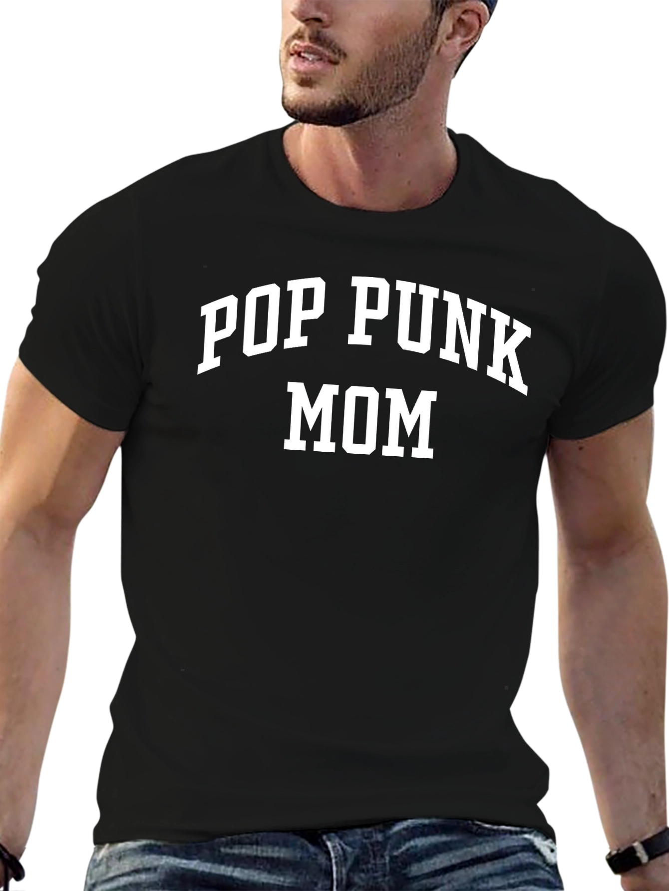 Pop Punk Mom Black Graphic Tee Shirt