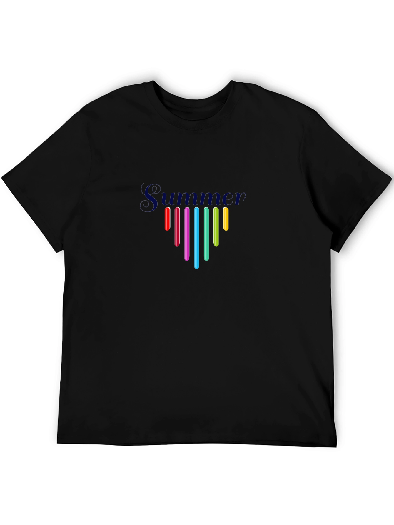 Summer Vibes Black Graphic Tee