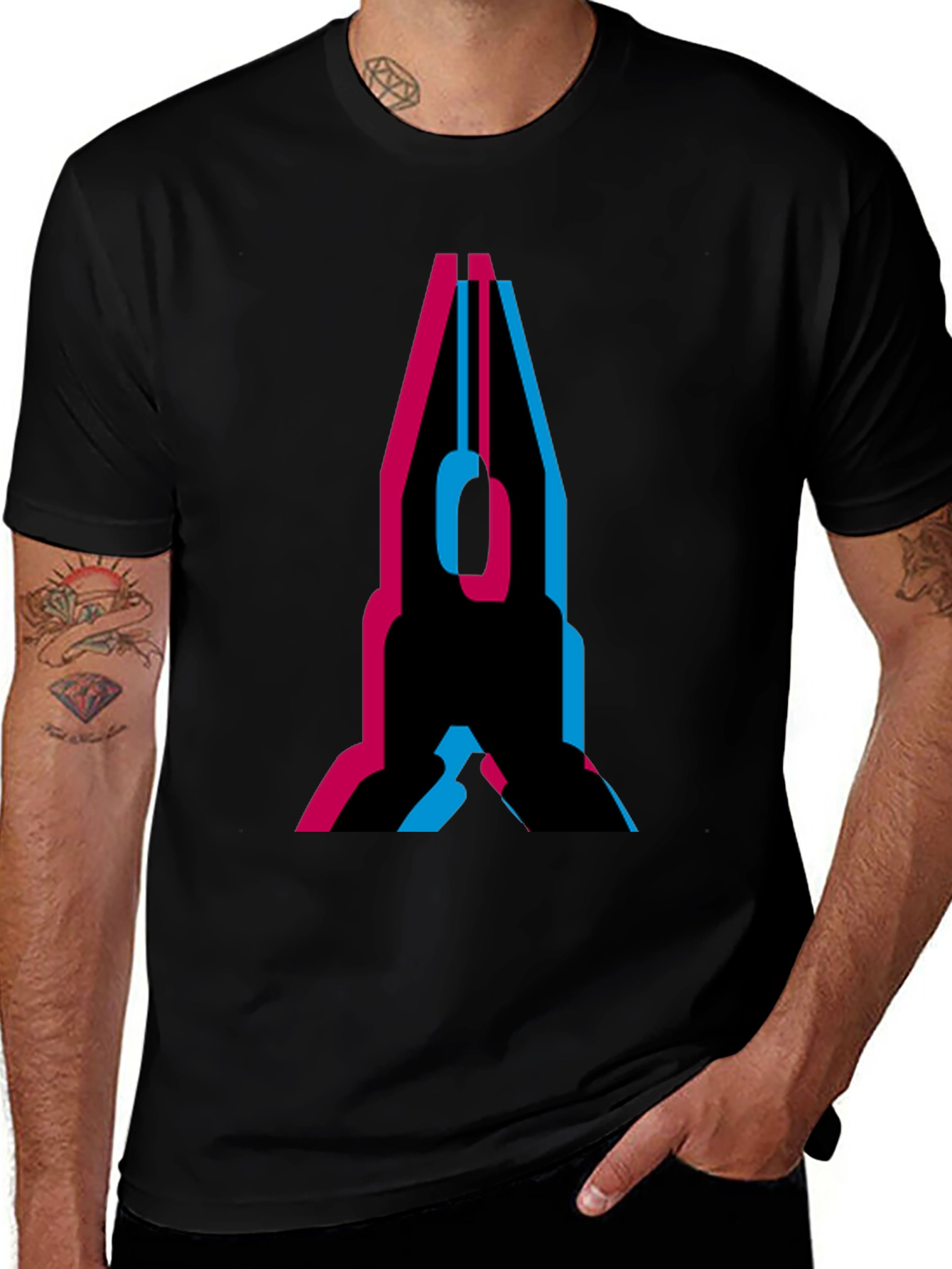 Retro Tech Black T-Shirt