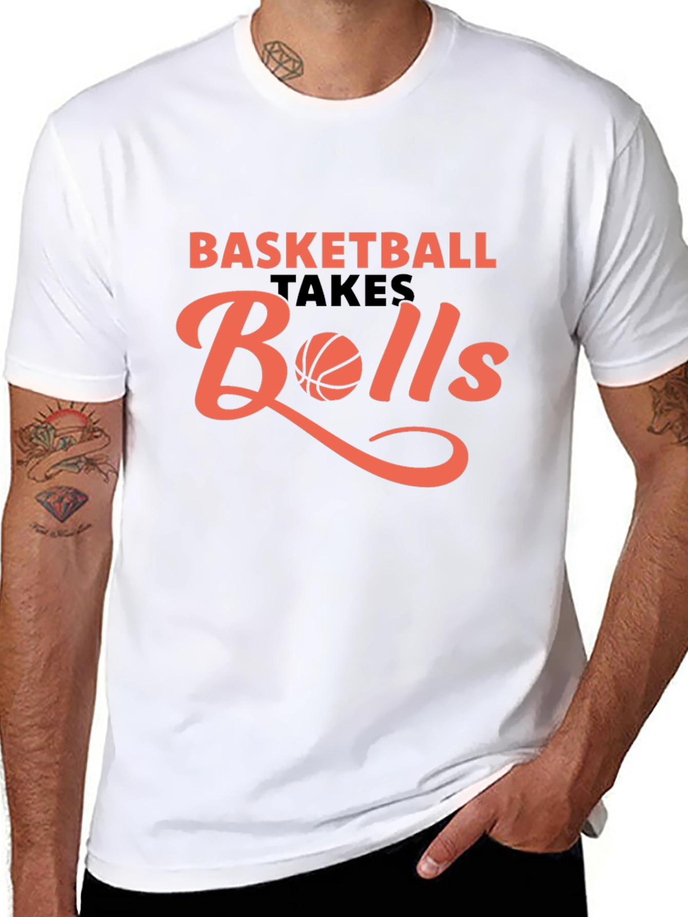 Basketball Takes Balls Graphic T-Shirt