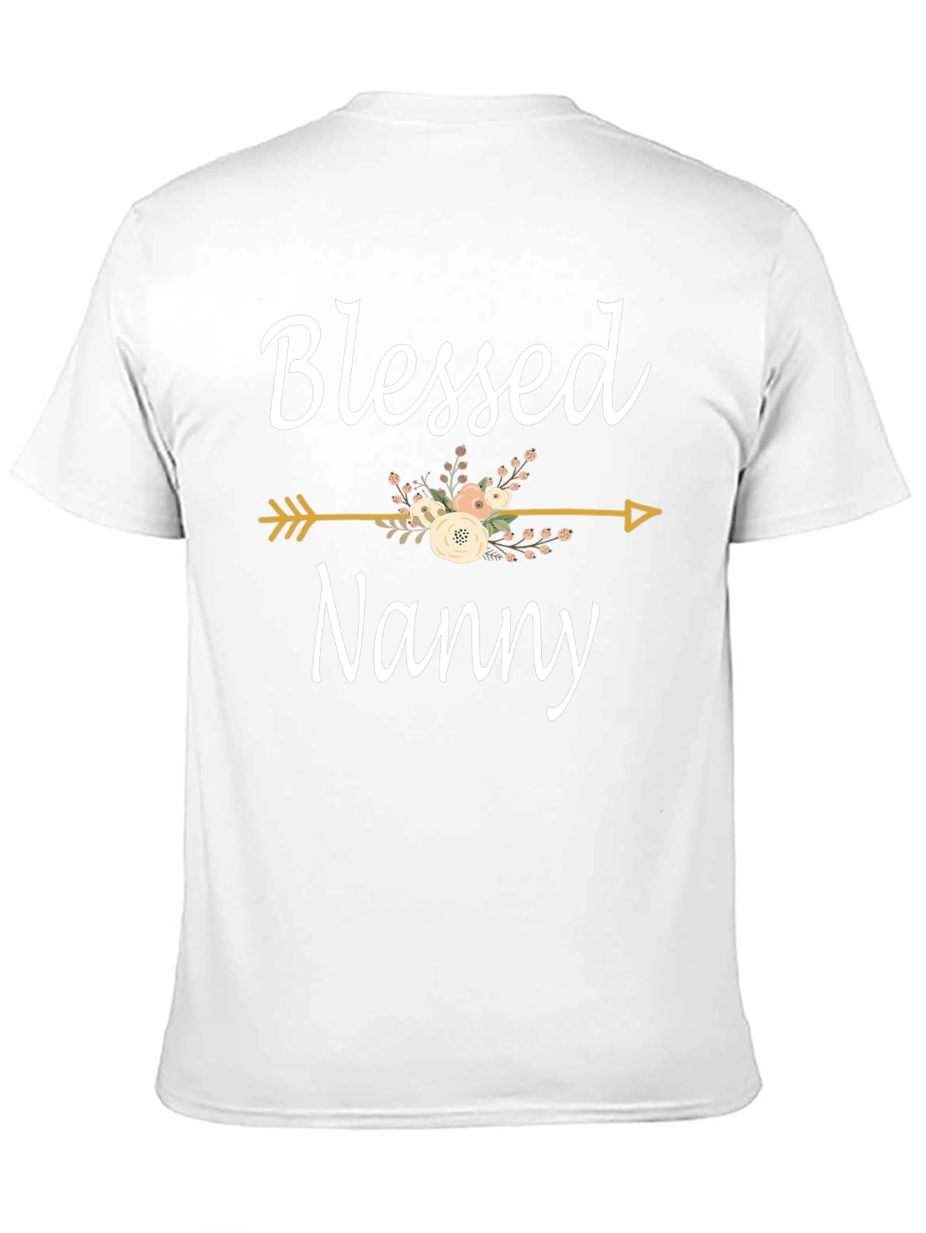 Blessed Nanny Graphic T-Shirt - Floral Arrow Design