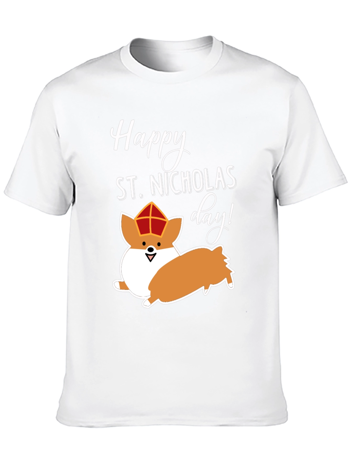 Happy St. Nicholas Day Corgi T-Shirt