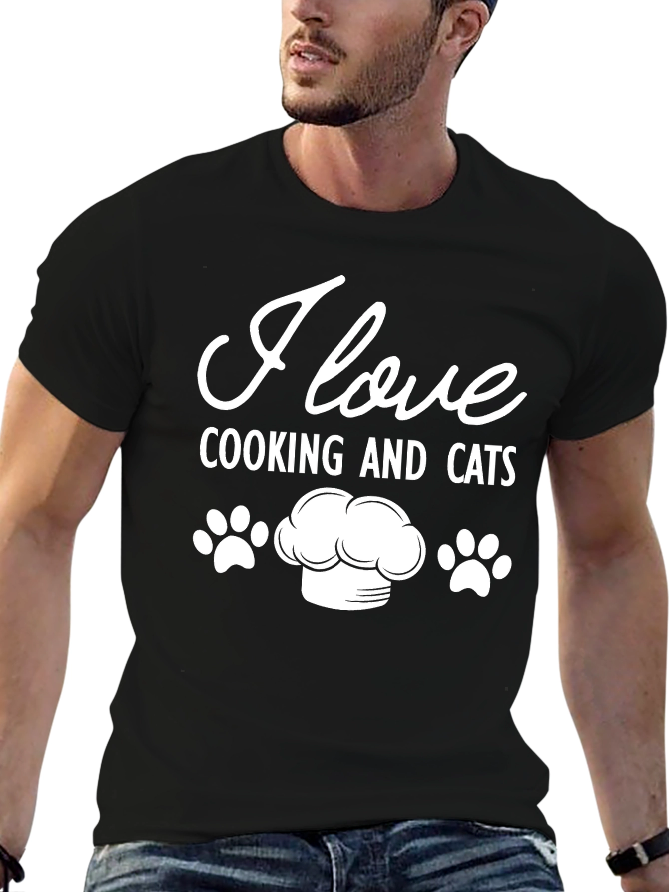 I Love Cooking and Cats T-Shirt