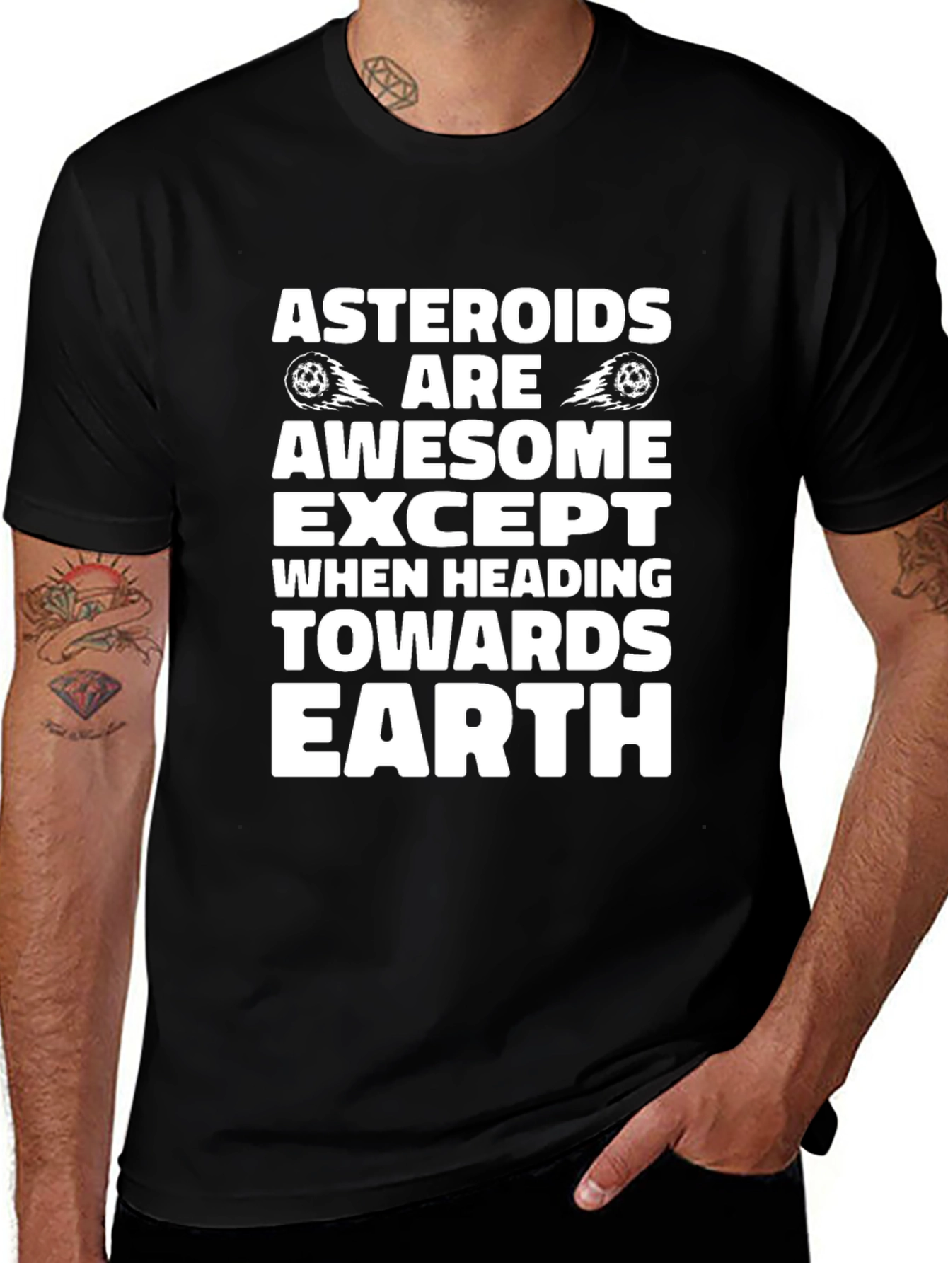 Asteroids Are Awesome T-Shirt - Except Earth!