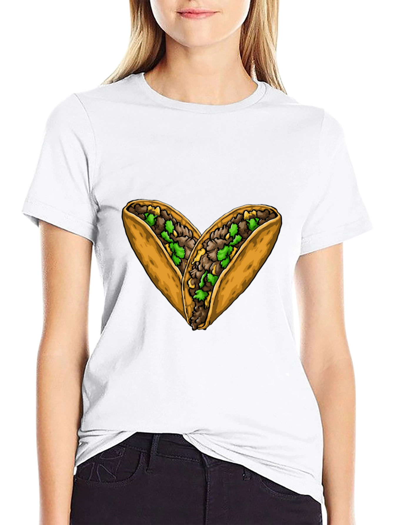 Taco Heart Graphic Black T-Shirt