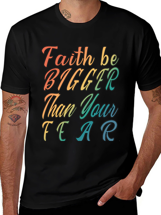 Faith Bigger Than Fear Graphic Tee - Black