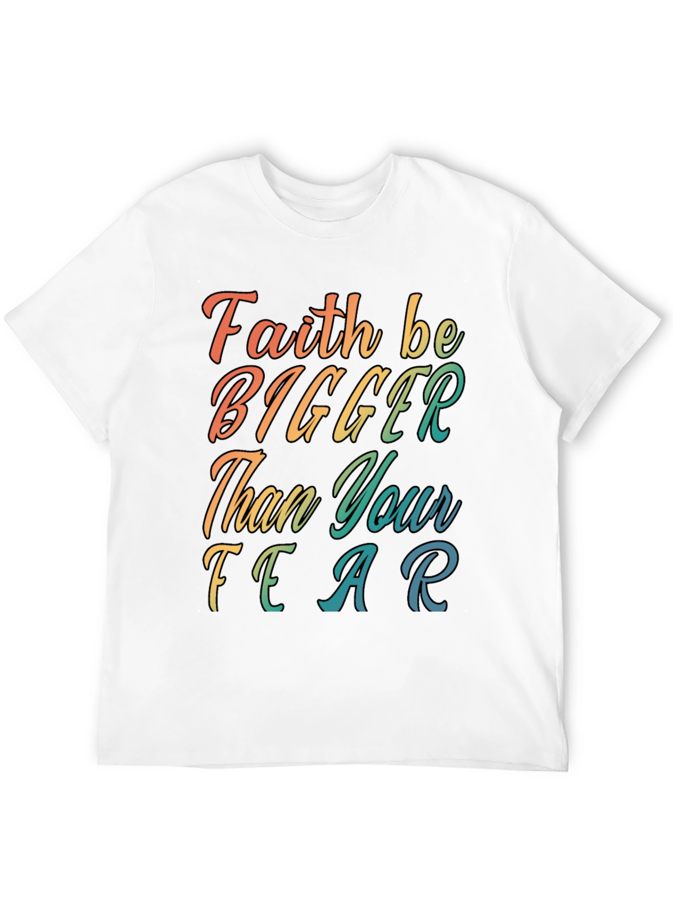 Faith Bigger Than Fear Graphic Tee - Black