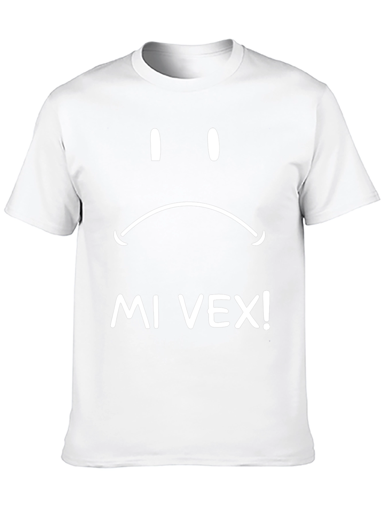 Sad Face Graphic Tee - Mi Vex! Black T-Shirt