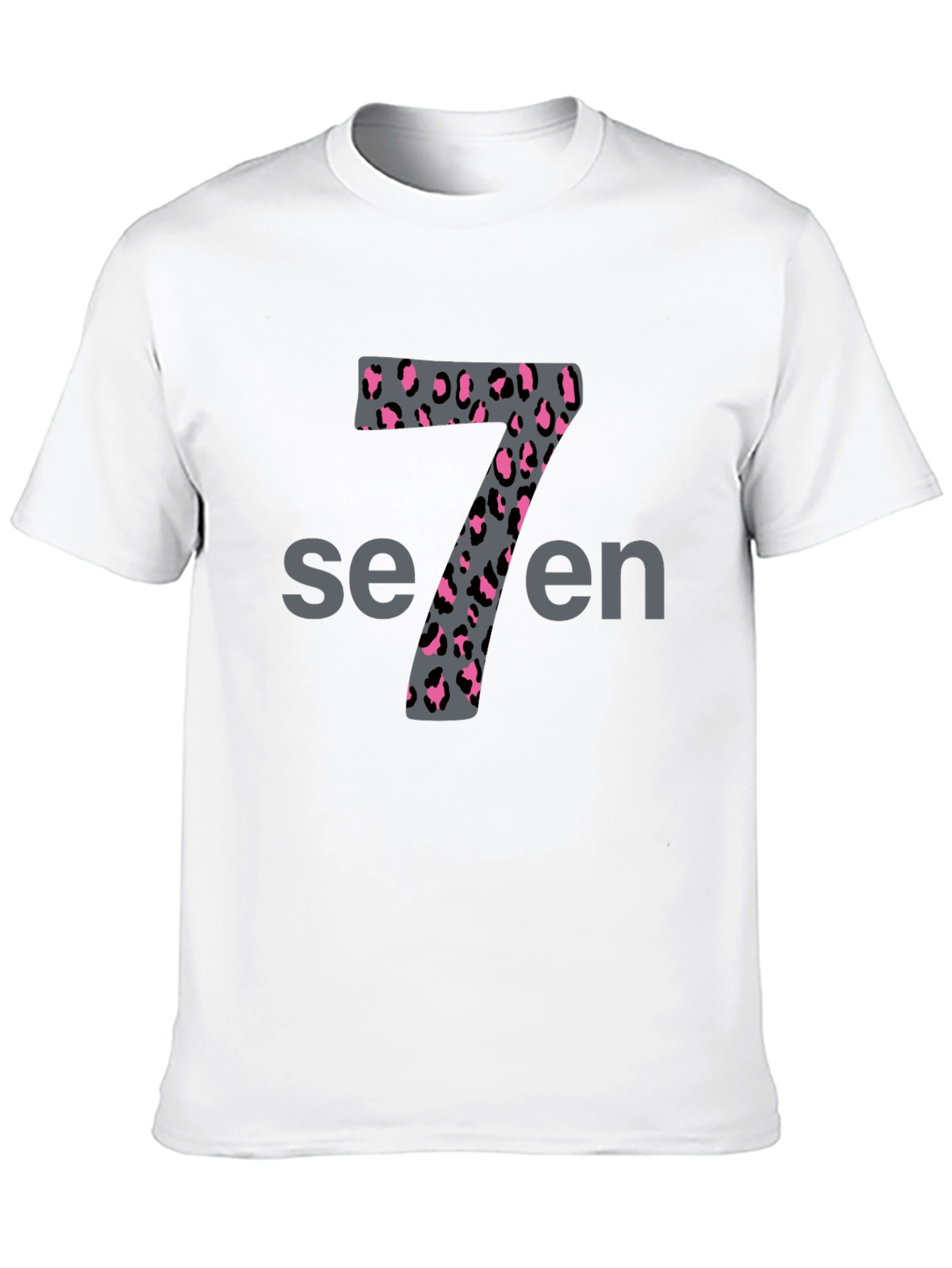 Leopard Print Number 7 Graphic Tee