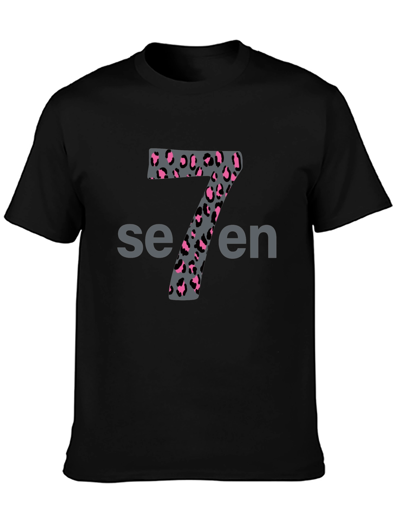 Leopard Print Number 7 Graphic Tee