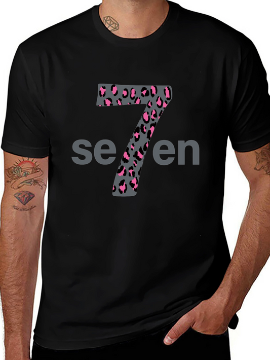 Leopard Print Number 7 Graphic Tee