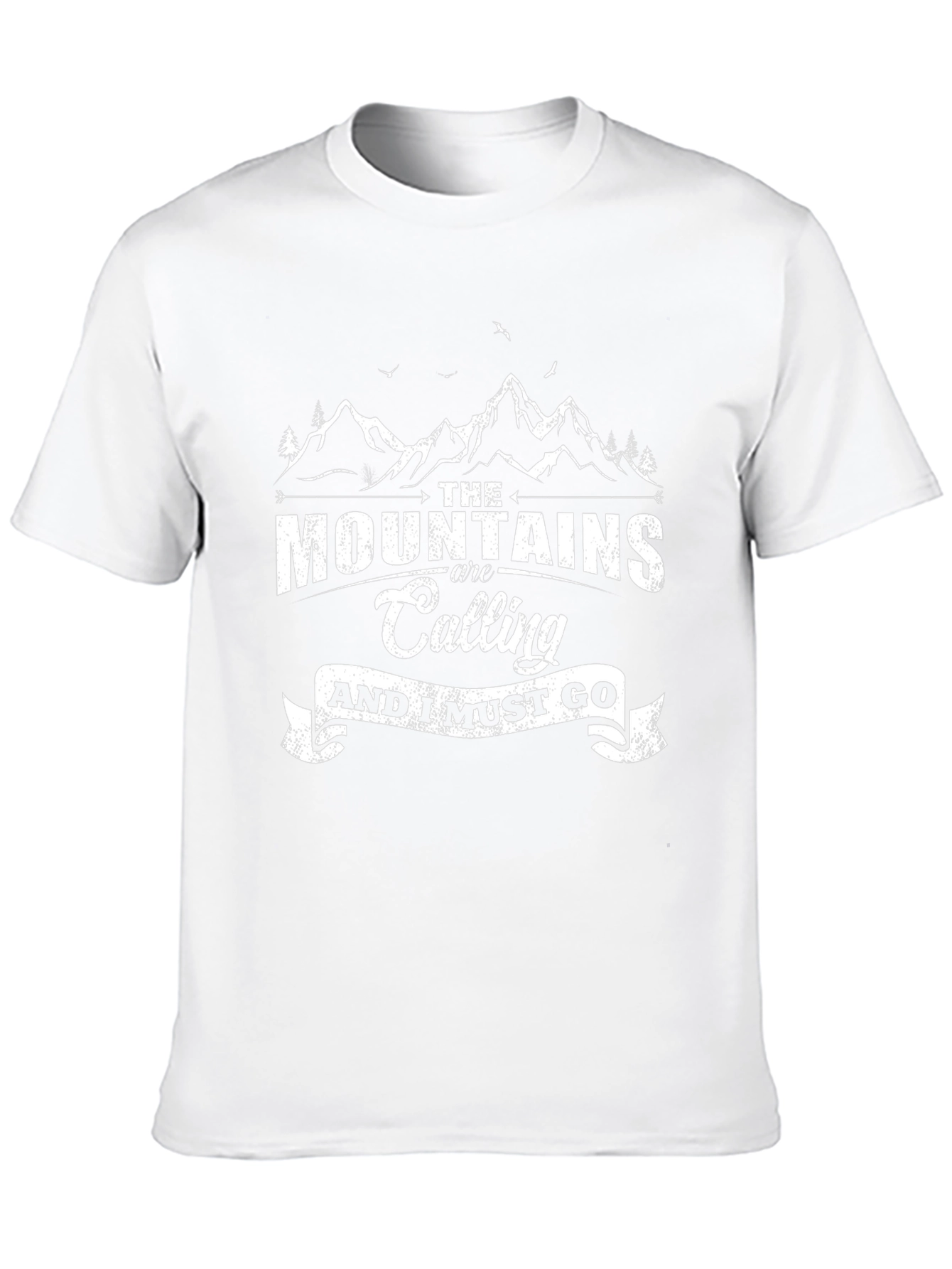 Mountains are Calling Black Graphic T-Shirt
