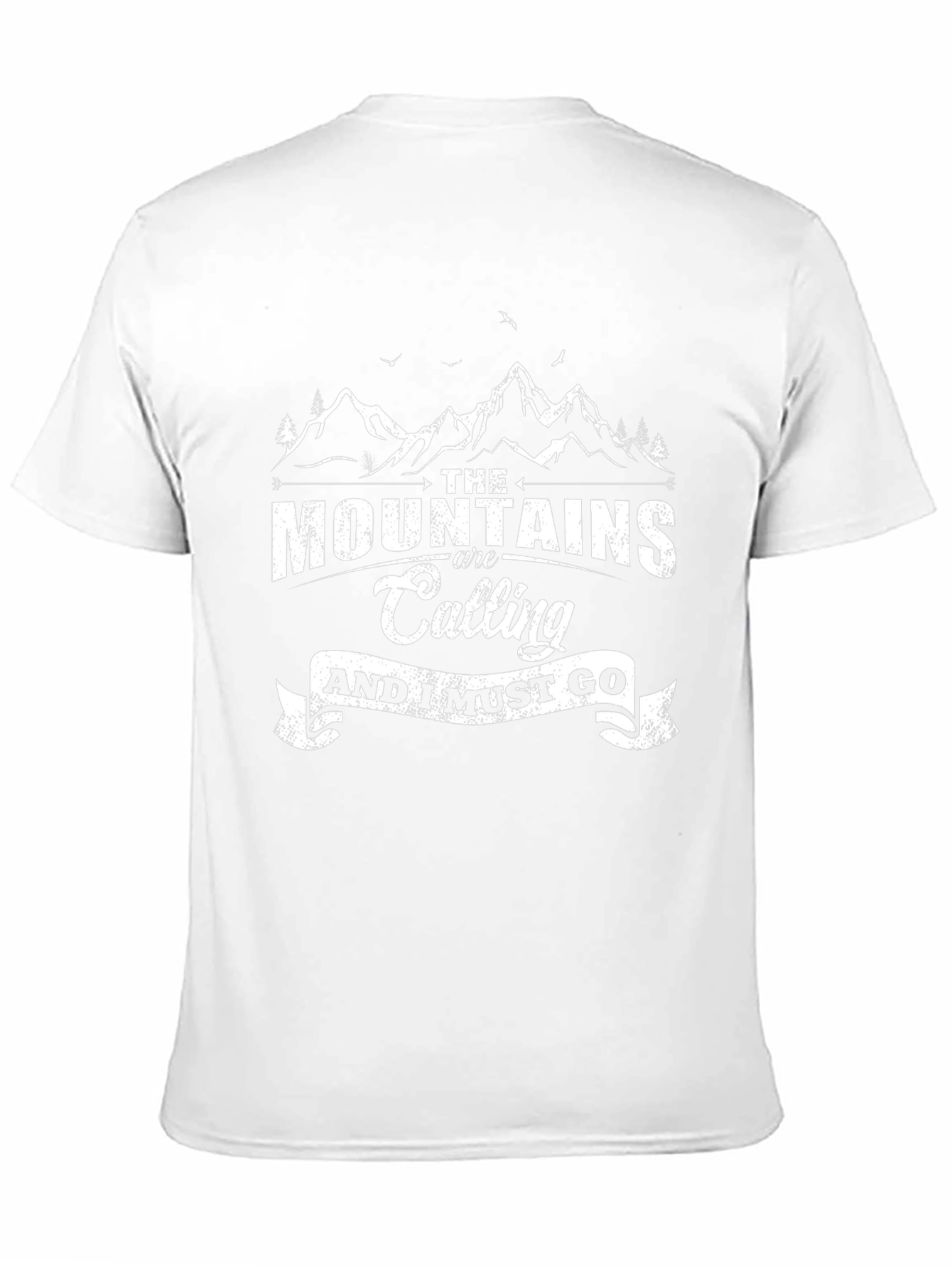Mountains are Calling Black Graphic T-Shirt