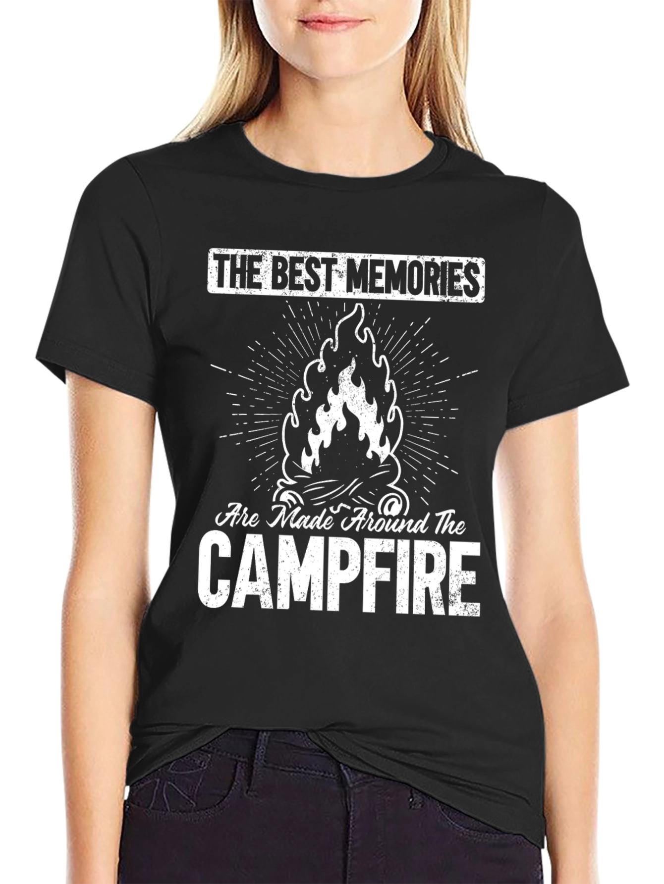 Campfire Memories T-Shirt - Black Graphic Tee