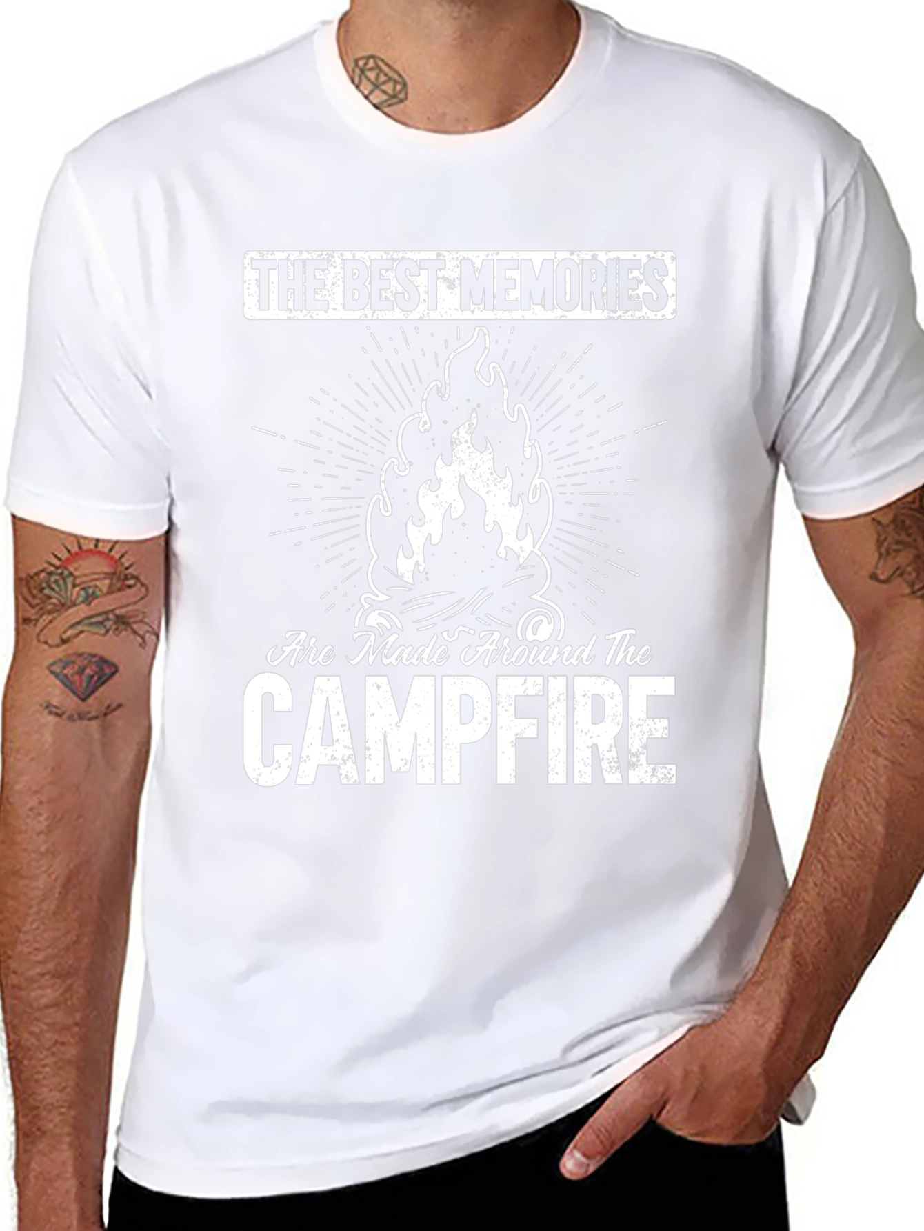 Campfire Memories T-Shirt - Black Graphic Tee