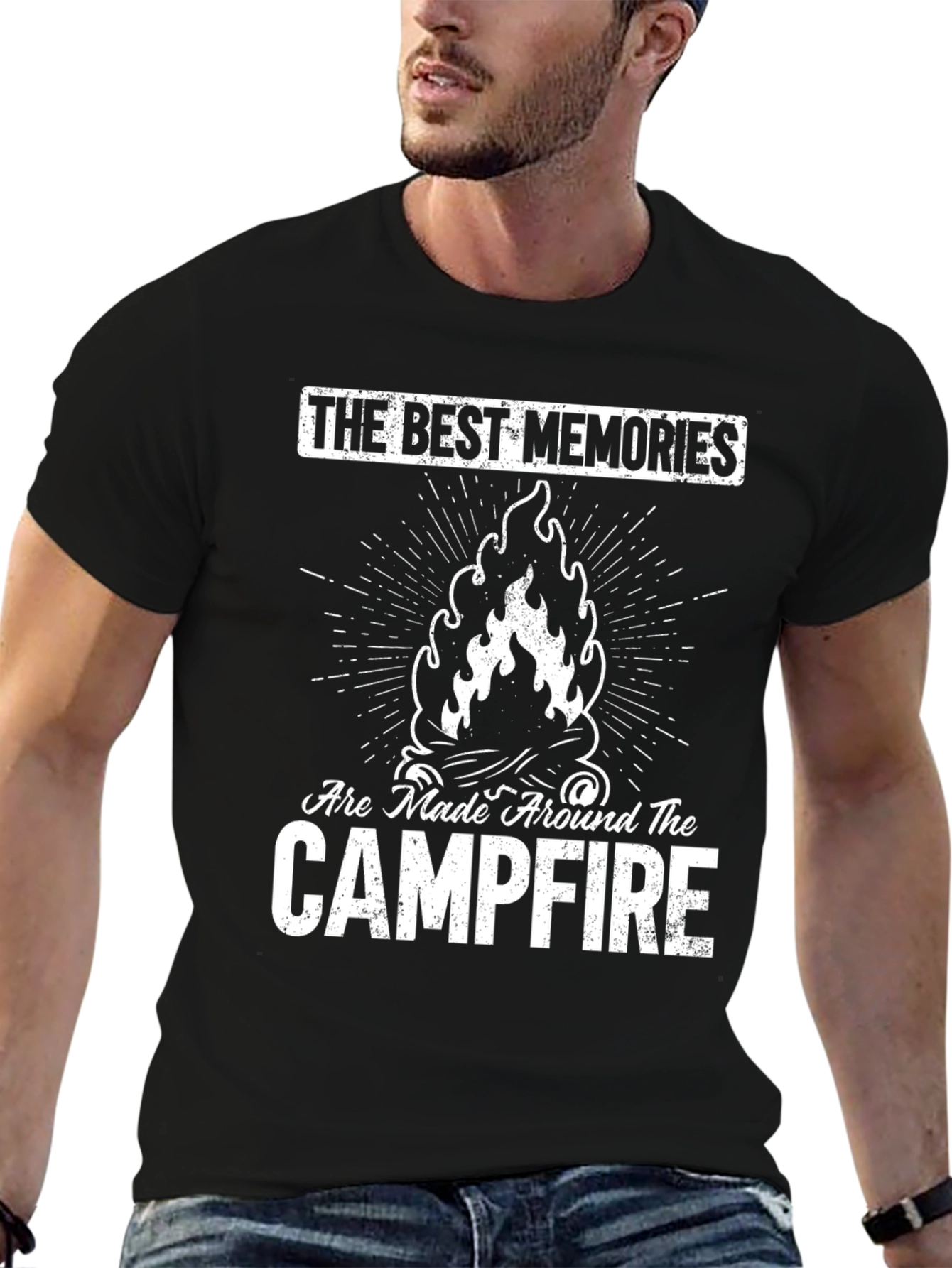 Campfire Memories T-Shirt - Black Graphic Tee