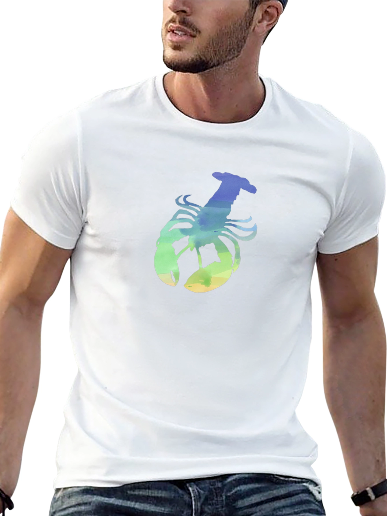 Lobster Graphic Black T-Shirt Casual Wear